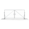 Double-leaf mobile fence gate